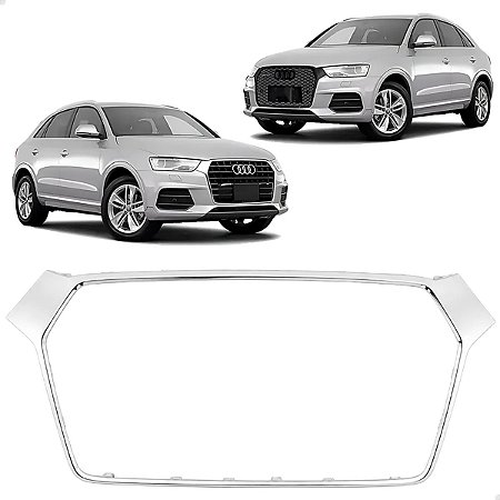 Friso Cromado Grade Dianteira Audi Q3 2016 2017 2018 2019