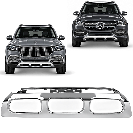 Aplique Acabamento Spoiler Parachoque Dianteiro Mercedes Benz Gls450 600 2021 2022 2023 A1678855602