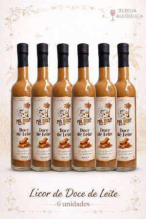 KIT MR. BOLT LICOR DE DOCE DE LEITE 500 ML 6 UNIDADES