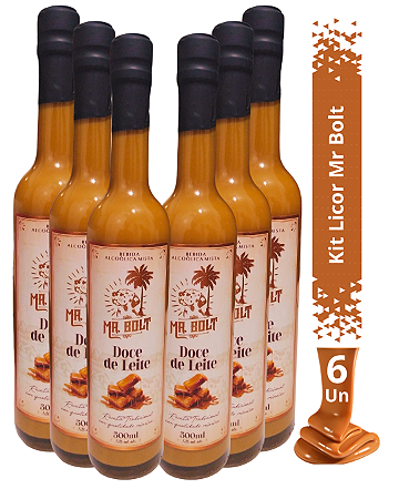 6 - KIT - MR. BOLT SABOR DOCE DE LEITE 500 ML 6 UNIDADES