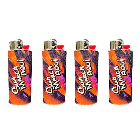 KIT 4 ISQUEIROS BIC GRANDE PERSONALIZADO (4 UNIDADES)
