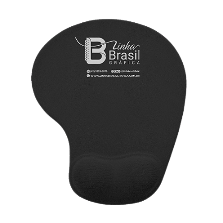 Mouse Pad Ergonômico com Apoio de Punho em Silicone