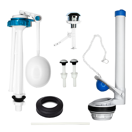 Kit Mecanismo Universal Caixa Descarga Acoplada Completo Vaso 1.6gpf 6.0lpf