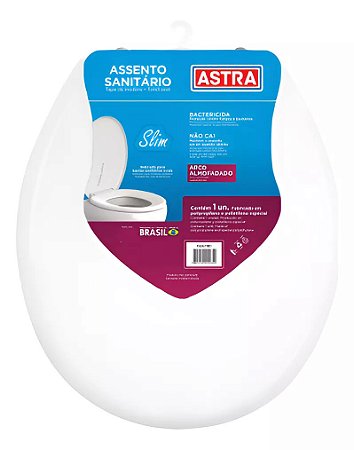 Assento Sanitario Almofadado Oval Universal Astra