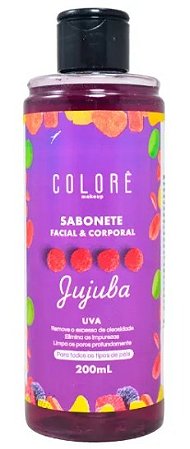 Sabonete Facial e Corporal Jujuba Uva 200ml Colorê Makeup