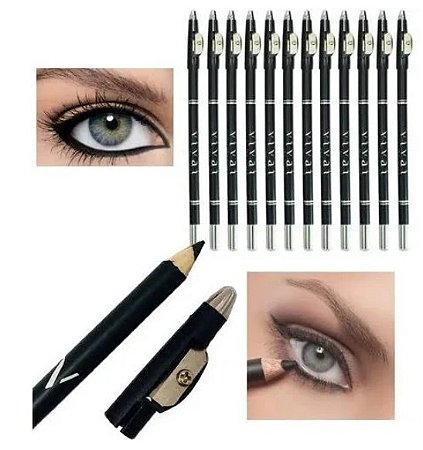 Lápis de Olho Preto com Apontador Vivai - Kit Completo para Olhos Marcantes