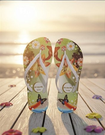 Chinelo "Jardim Encantado" - Leveza e Cores para Seus Pés