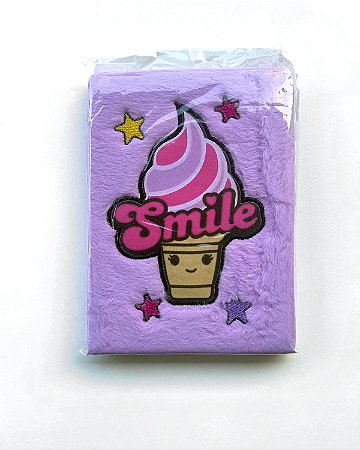 Caderno de Pelucia Smile Lilás