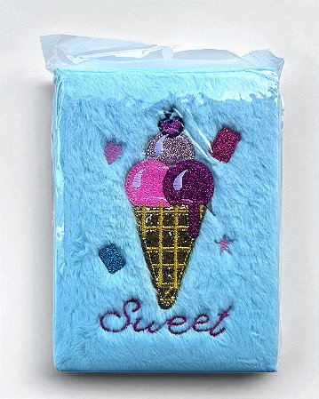 Caderno de Pelucia Sweet Azul