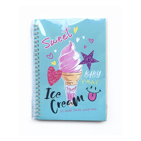 Caderno Coleções enjoy Ice Cream Verde