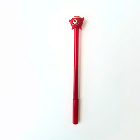 Caneta Monstrinho Redondo Vermelha