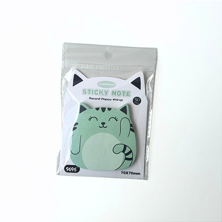 Sticky Note Gatinho Verde