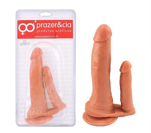 Pênis De Borracha Maciça Dupla 18 X 3,5cm