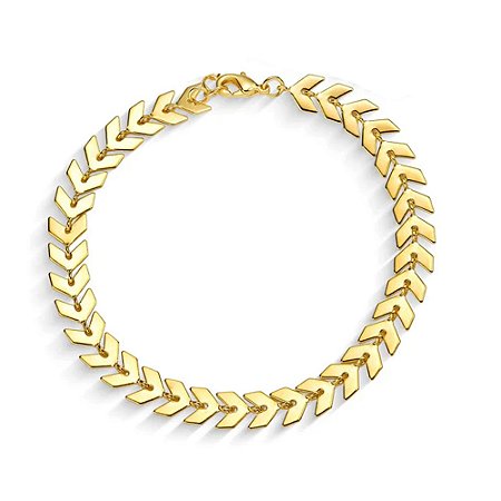 Pulseira Escama - Banho Dourado