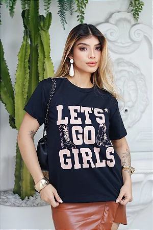 Camiseta T Shirt Feminina Rodeio Country Texas Lets Go