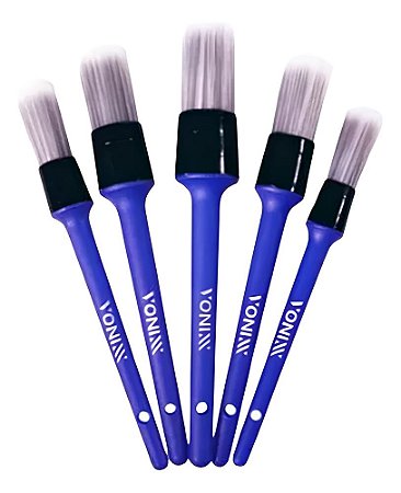 Kit 5 Pinceis Vonixx Detalhamento Automotivo Interna