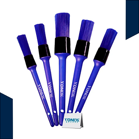 Kit 5 Pincéis Para Detalhamento Automotivo Externo Vonixx