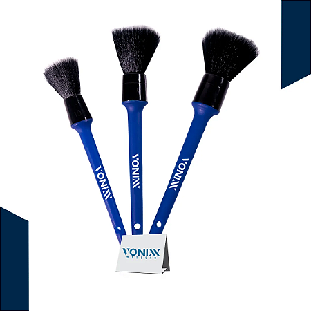 KIT 3 Pincéis Vonixx  Detalhamento Automotivo Ultra Macios