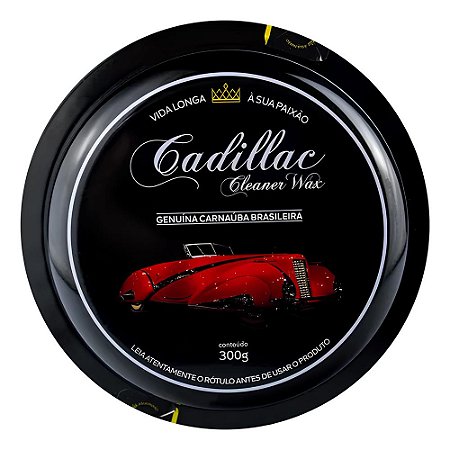 Cera Pasta Carnauba Cleaner Wax 300G Aplicador Cadillac