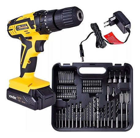 Parafusadeira/furadeira Pfv 074 Impacto Bateria 74pçs Vonder