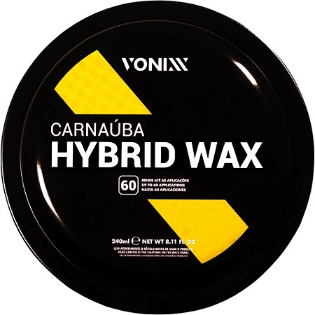 Cera de Carnaúba Hybrid Wax com Aplicador 240g Vonixx