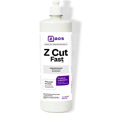 Polidor De Corte Zacs Z-cut Fast Automotivo 1 Litro Etapa 1