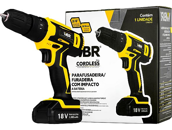 Parafusadeira Furadeira Impacto 18v Bateria 127/220V  Wbr