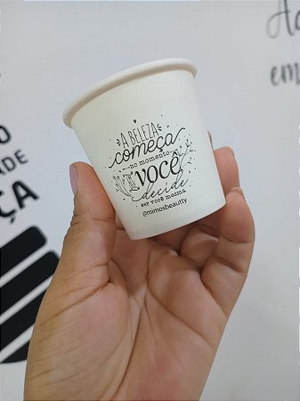 Copinho de café com Frase motivacional  - 50 unidades - A BELEZA COMEÇA