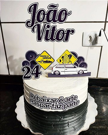 Topo de bolo carro rebaixado