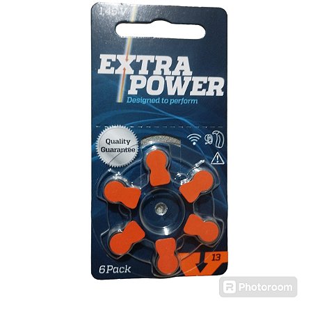 Pilha  bateria Auditiva A13 Extrapower Cartela C/ 6 Unds