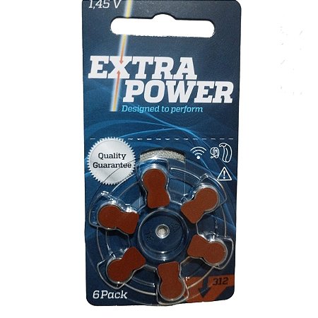 Pilha  bateria Auditiva A312 Extrapower Cartela C/ 6 Unds