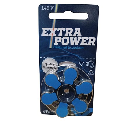 Pilha bateria Auditiva A675 Extrapower Cartela C/ 6 Unds