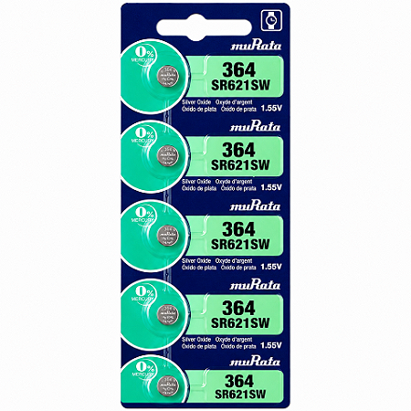 Baterias Para Relogios 364/621 Sony/Murata cartela com 5 un