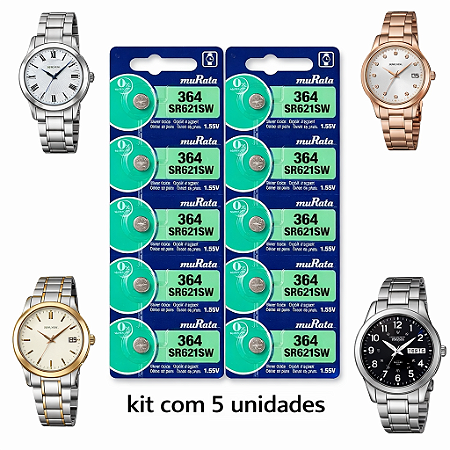 Baterias Para Relogios 364/621 Sony/Murata cartela com 5 un