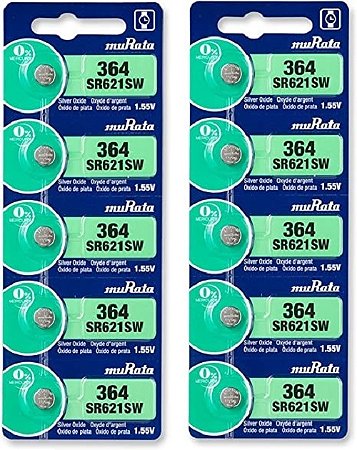 Baterias Para Relogios  364/621 Sony/Muratta cartela com 5 un