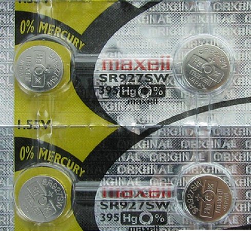 Baterias para relogio 395/399 Maxel original kit com 5 uns