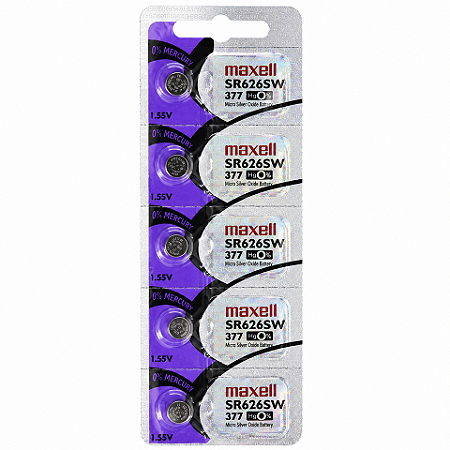Baterias para relogio 626/377 Maxel original kit com 5 uns