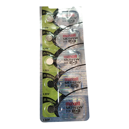 Baterias para relogio 315 Maxel original kit com 5 uns