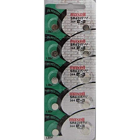 Baterias para relogio 621/364 Maxel original kit com 5 uns