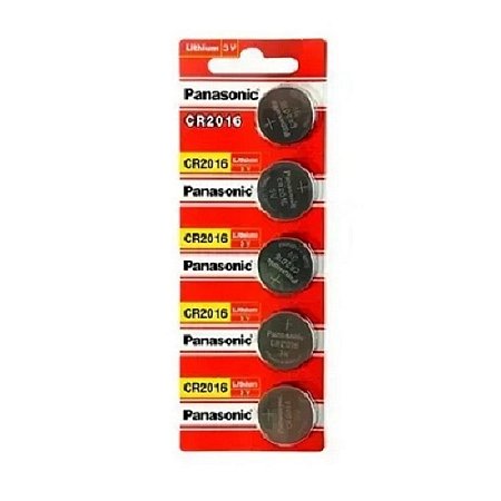 Bateria Lithium 3v Cr2016 Panasonic,cartela com 5 uns