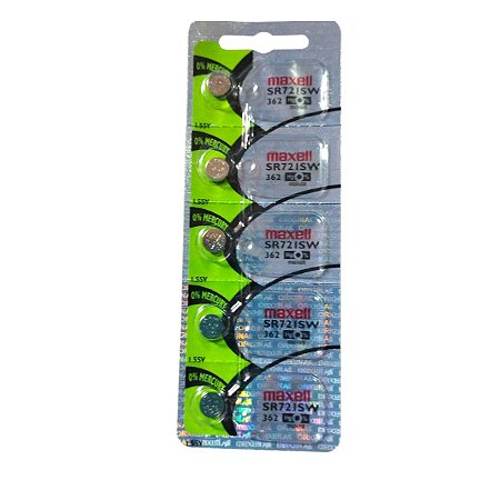 Baterias para relogio 362 Maxel original kit com 5 uns