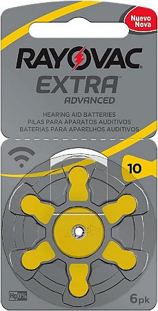 Pilha  bateria Auditiva A10 Rayovac Cartela C/ 6 Unds