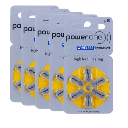 Pilha Auditiva Power One A10 (PR70) - Alta Performance e Longa Duração