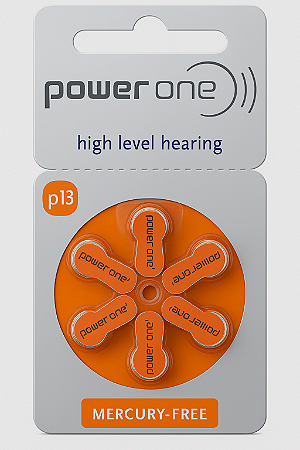 Pilha Auditiva Power One A13 (PR48) - Qualidade Alemã e Longa Duração