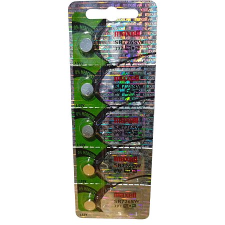 Pilha Relógio 397/SR726SW Maxell Kit 5 Unids