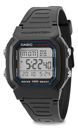Relógio Masculino Casio W-800hg Original Série Prata Wr100m