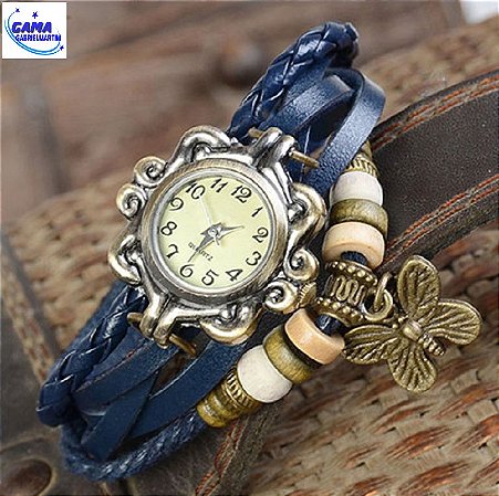 Relogio Feminino Couro Moda Vintage