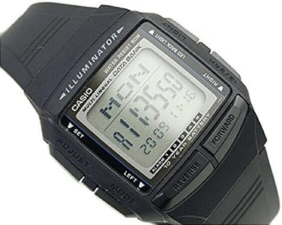 Relógio Casio DB36 Prata Original Digital Data Bank