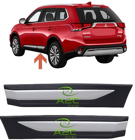 FRISO MOLDURA BORRACHAO PORTA TRASEIRA OUTLANDER 2016 2017 2018 2019 2020 2021