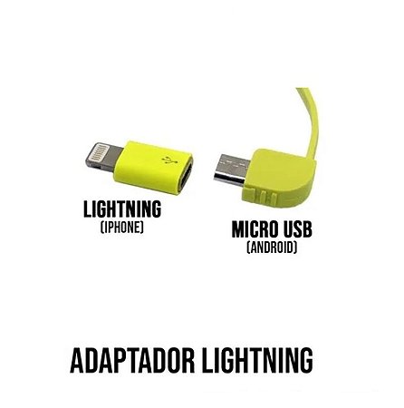 ADAPTADOR CABO CONVERSOR CARREGADOR MICRO USB V8 LIGHTNING - A2C STORE